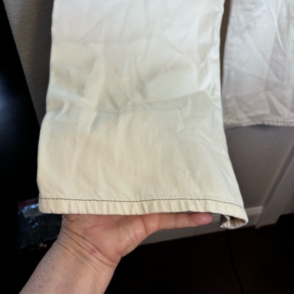 Reformation Lexi High Rise Wide Leg Jeans Ivory - Picture 6 of 11